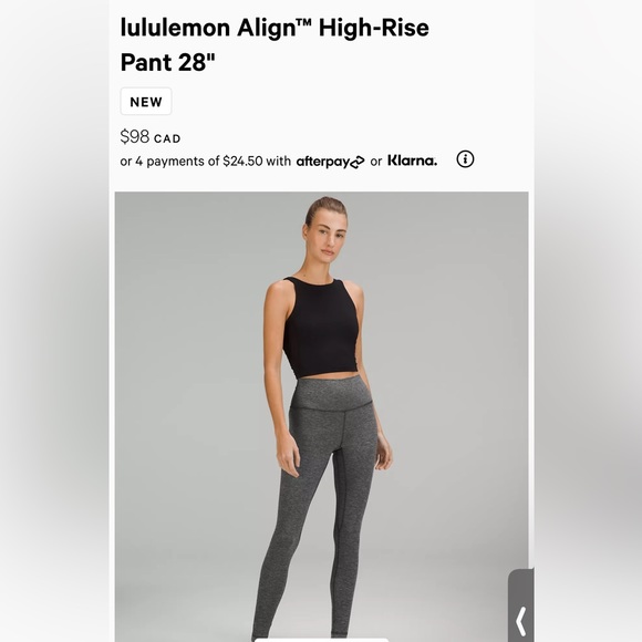 Lululemon Heathered Graphite Grey leggings - Picture 2 of 3